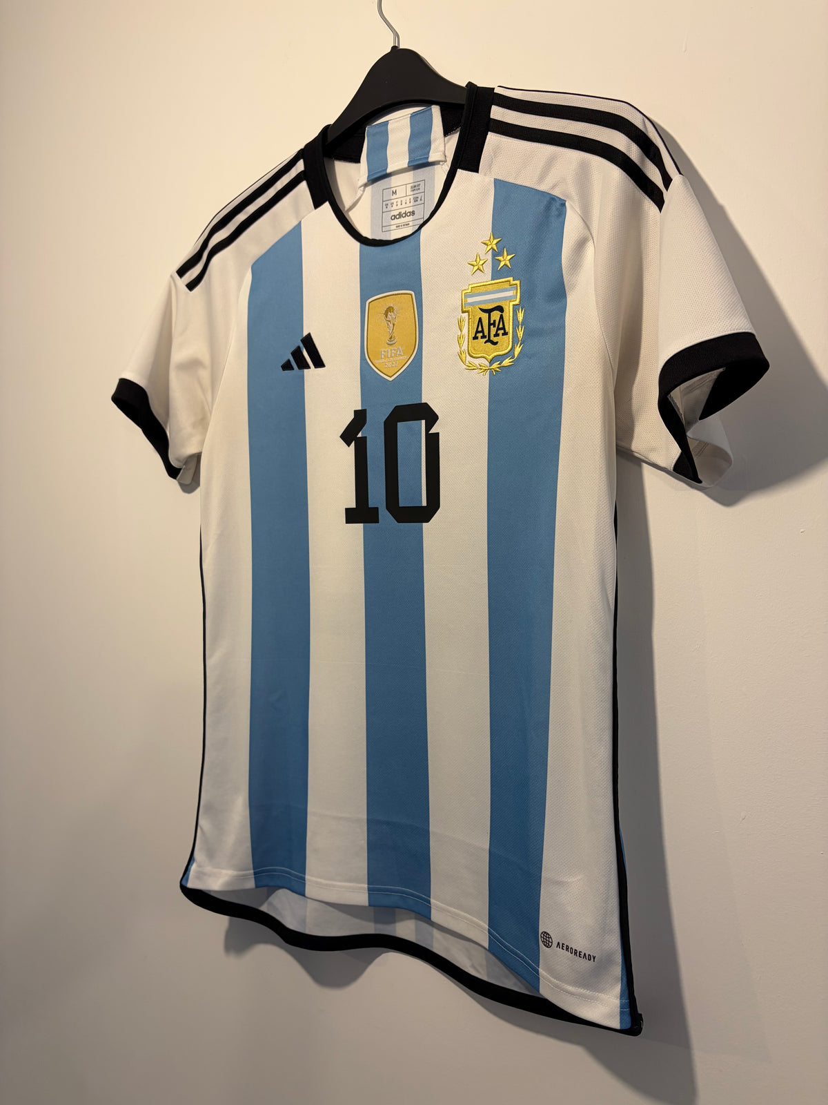Authentic Argentina 2023 3-Star Home Shirt – Messi #10