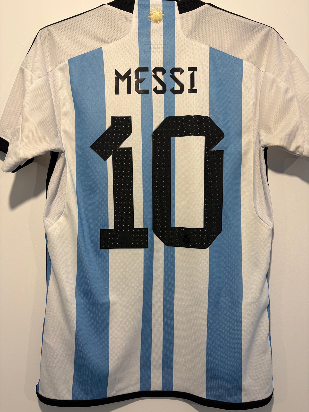 Authentic Argentina 2023 3-Star Home Shirt – Messi #10