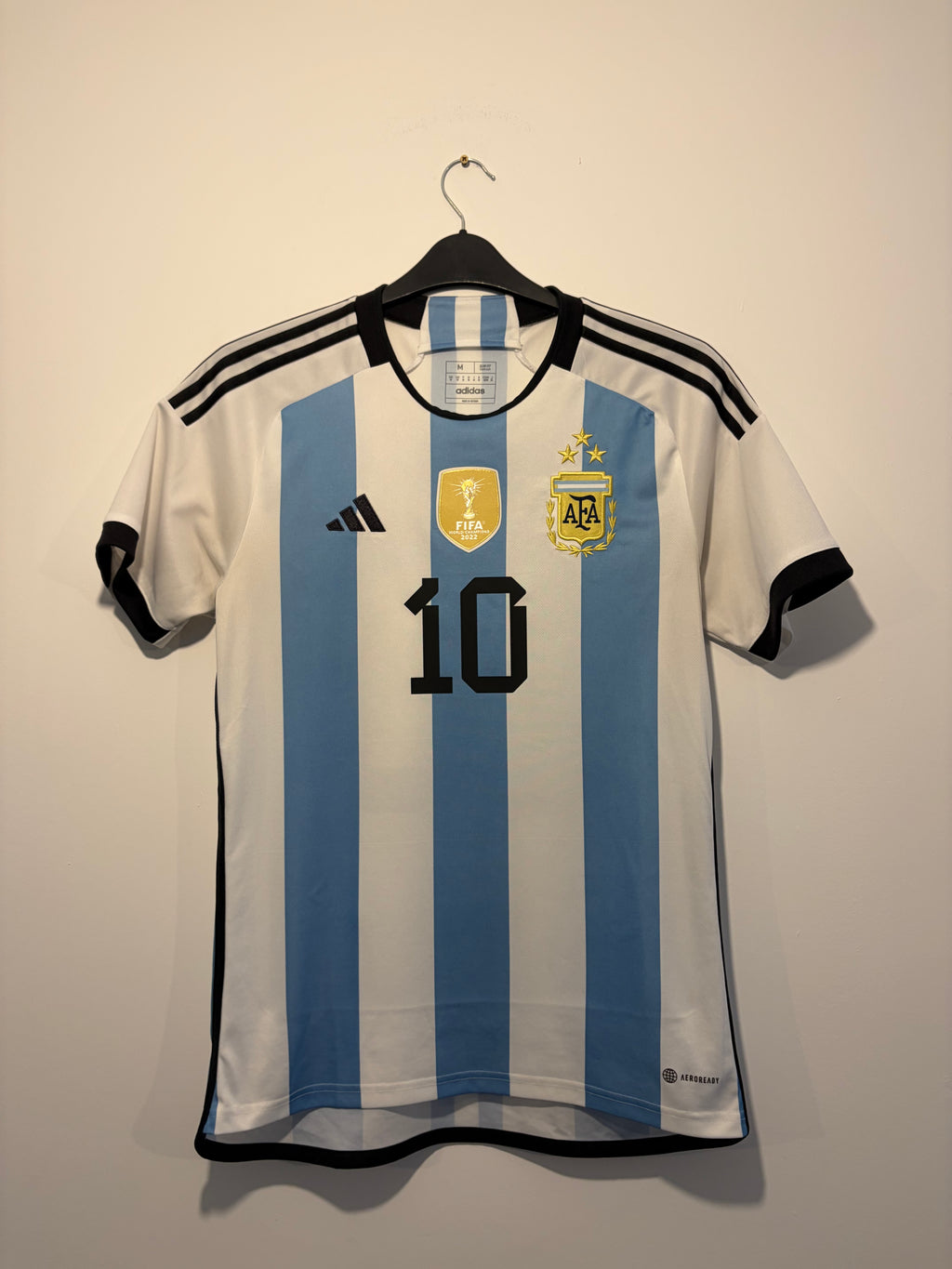 Authentic Argentina 2023 3-Star Home Shirt – Messi #10